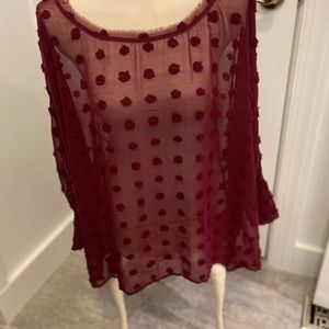 EESome Blouse size large sheer